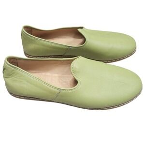 CHARIX Womens Leather Pistachio Slip On Loafer Flats Shoes 11‎ 43 Green